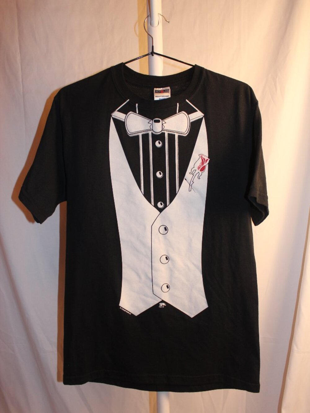Mens Black Novelty Tuxedo Graphic Tee